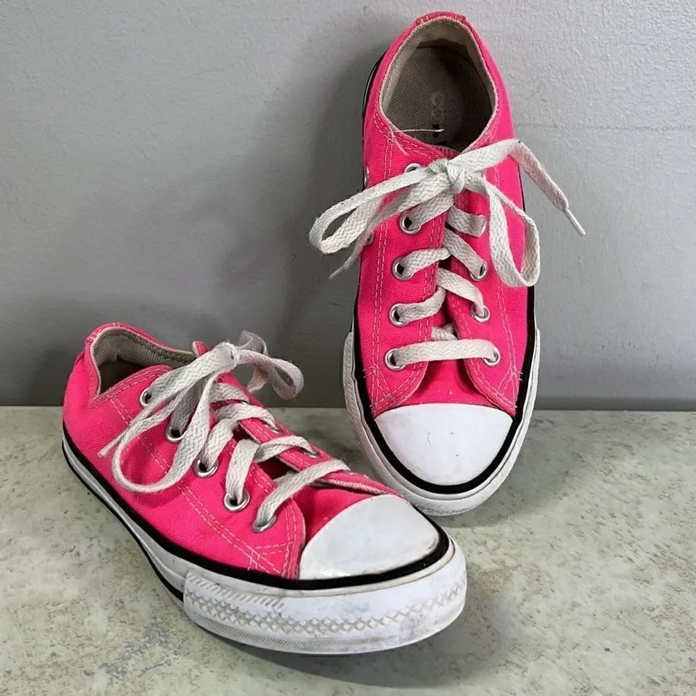 Converse Hot Pink Low Top Sneakers Y12